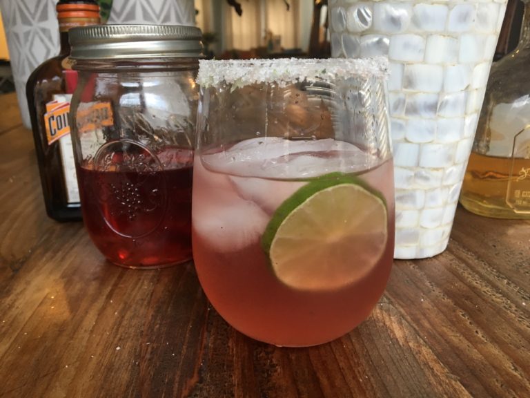 Friday Cocktail Hour: Hibiscus Syrup Margarita with Cointreau