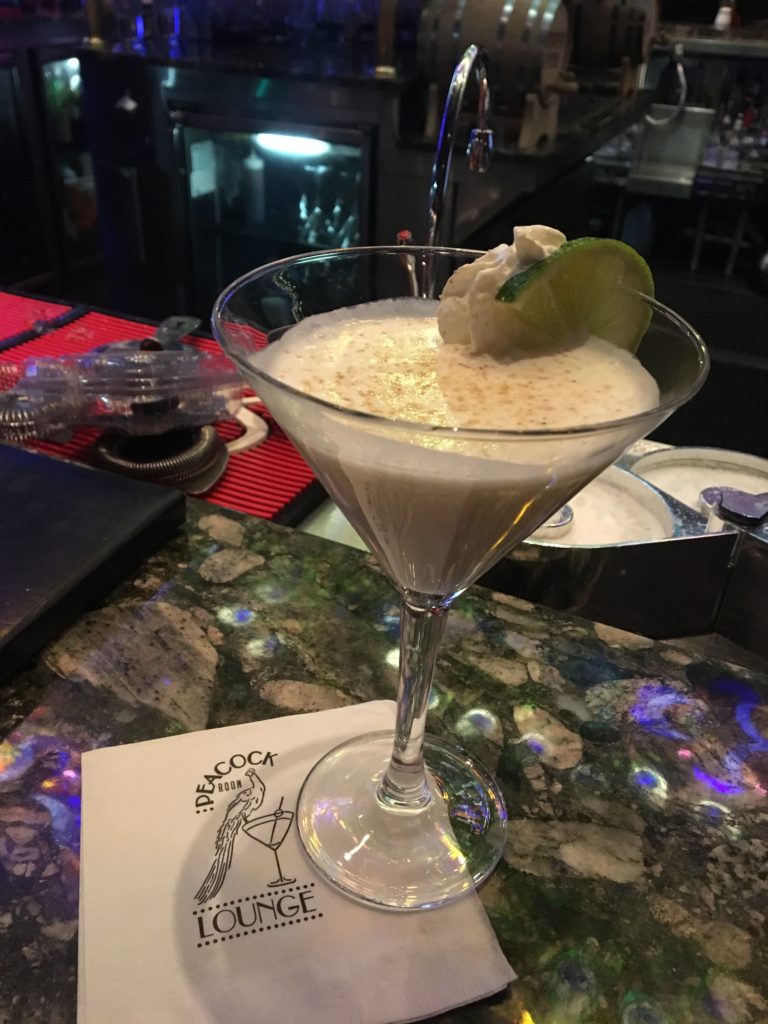 Key Lime Martini at The Peacock Lounge