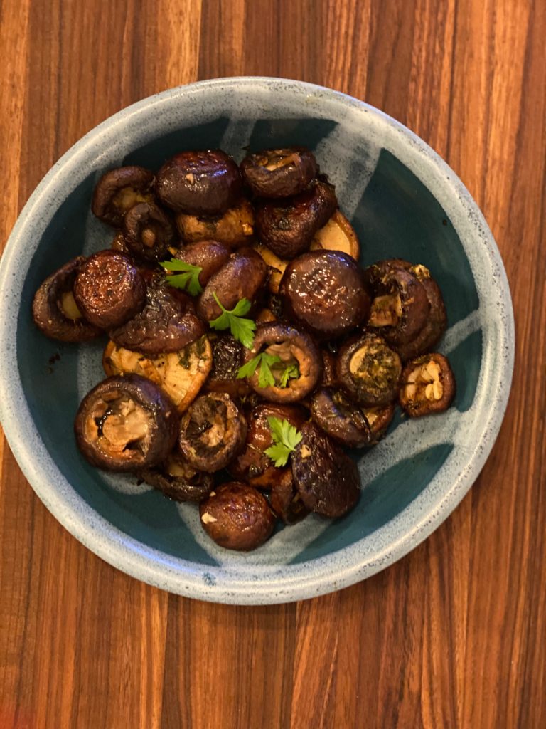 Garlic Roasted Mushrooms with Herb Butter