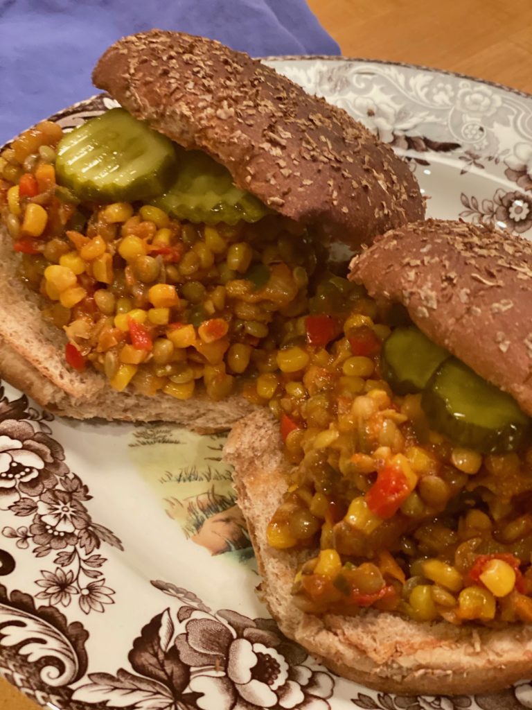 Vegan Sloppy Joe’s: Lentil and Veggie BBQ Sandwich Stuffer