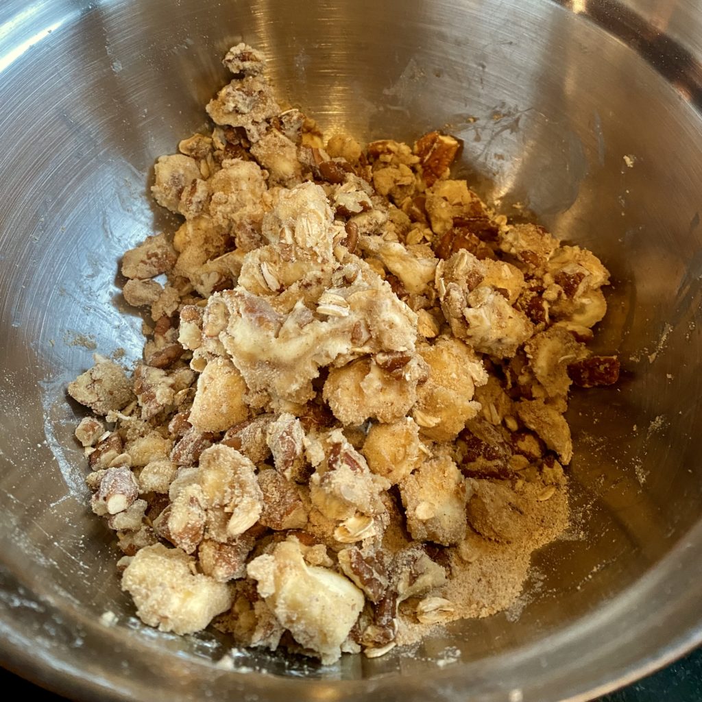 crumbled butter and nuts