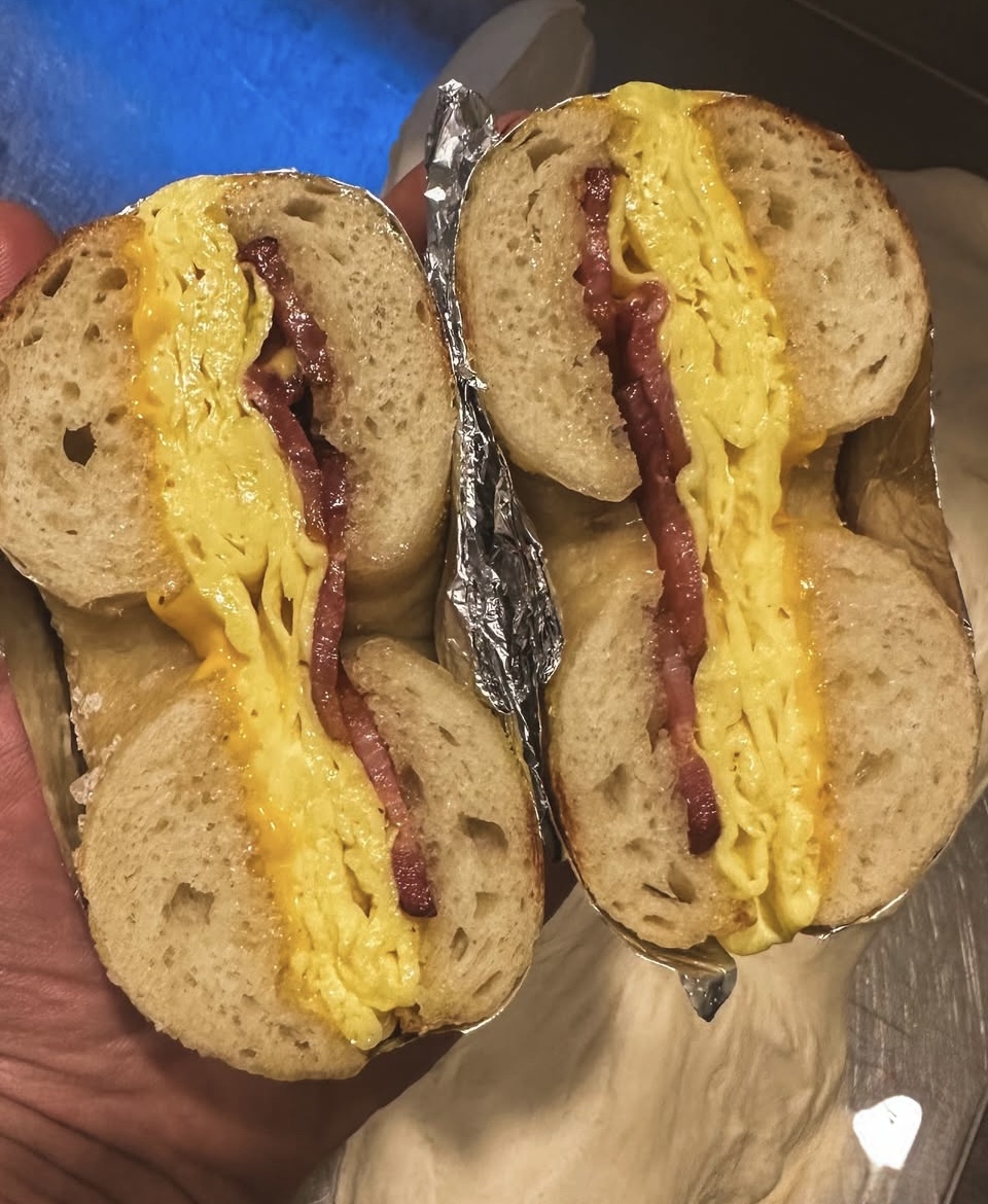 Cutthroat bagels egg sandwich puts it in the running for one of the best places for breakfast in Whitefish, Montana 